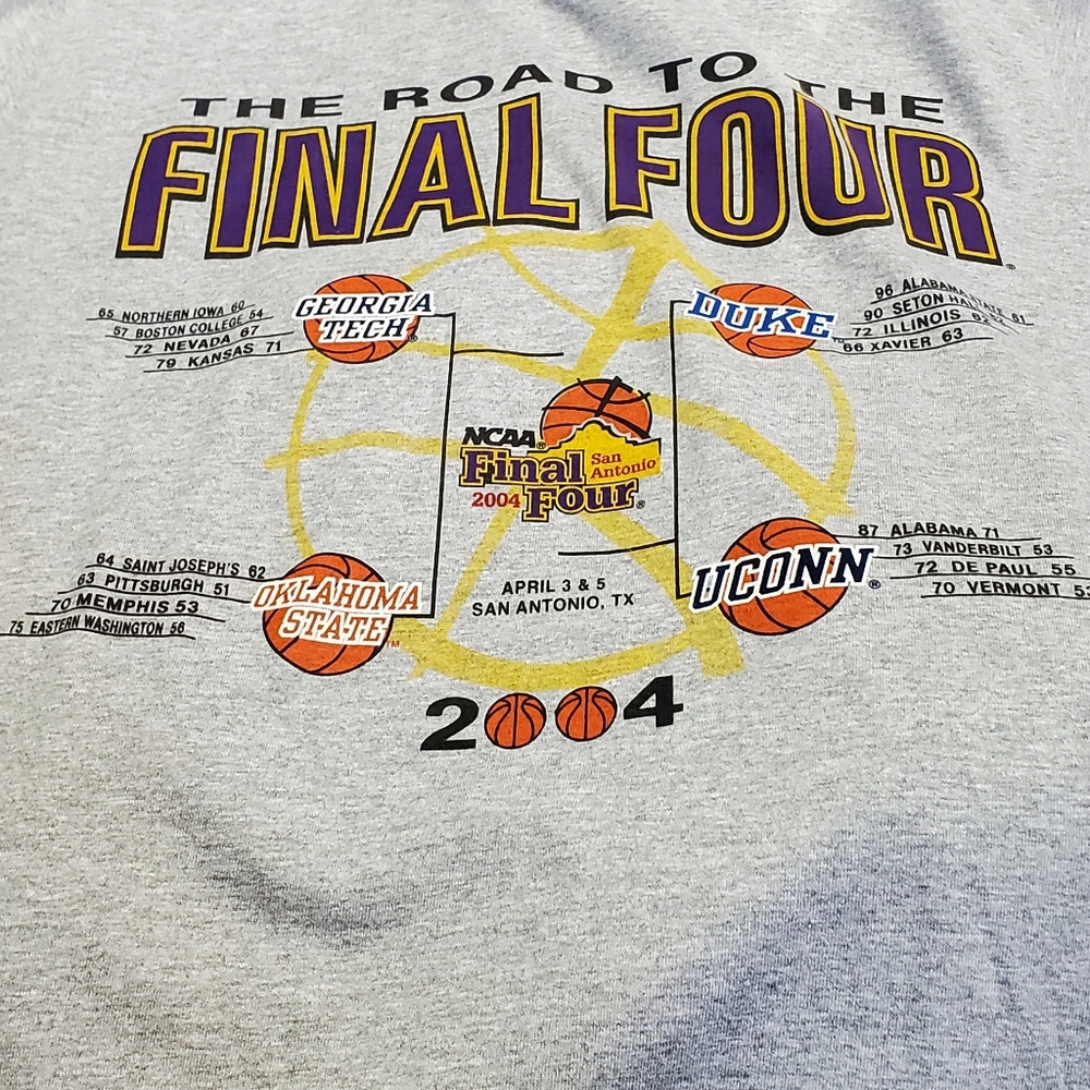 Road Final Four tshirt. 2004, Ga Tech, Duke, UConn, Oklahoma State
